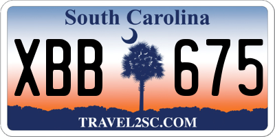 SC license plate XBB675