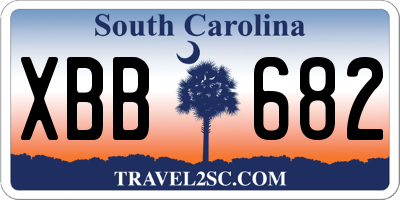 SC license plate XBB682