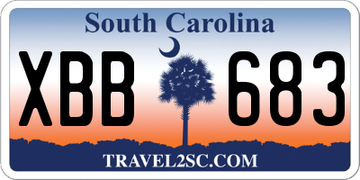 SC license plate XBB683
