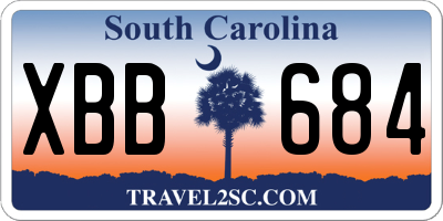 SC license plate XBB684
