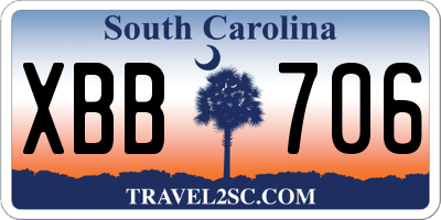 SC license plate XBB706