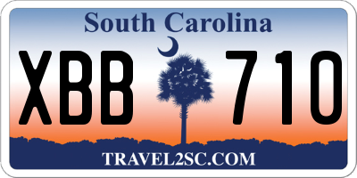 SC license plate XBB710