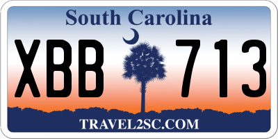 SC license plate XBB713