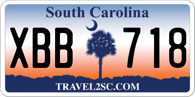 SC license plate XBB718