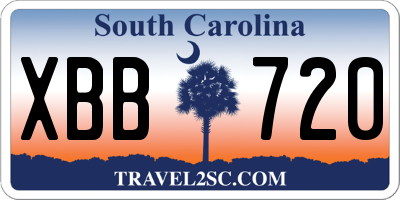 SC license plate XBB720