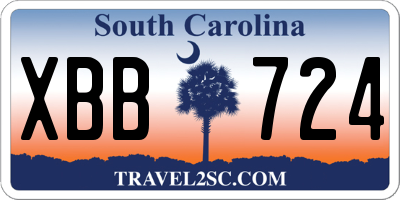 SC license plate XBB724