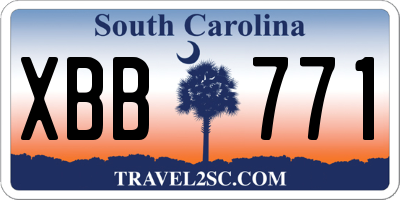 SC license plate XBB771