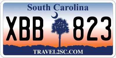 SC license plate XBB823