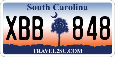 SC license plate XBB848