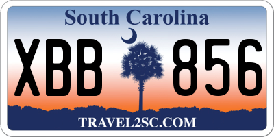 SC license plate XBB856