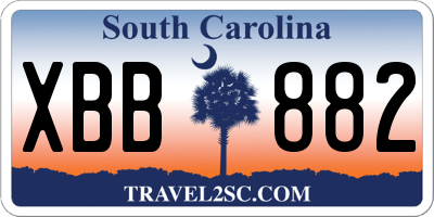 SC license plate XBB882