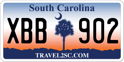 SC license plate XBB902