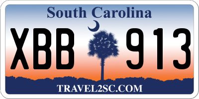 SC license plate XBB913