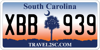SC license plate XBB939