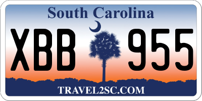 SC license plate XBB955