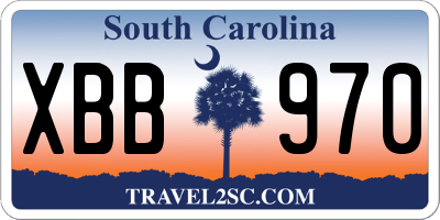 SC license plate XBB970