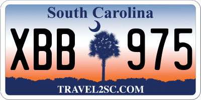 SC license plate XBB975