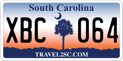 SC license plate XBC064