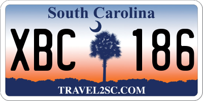 SC license plate XBC186