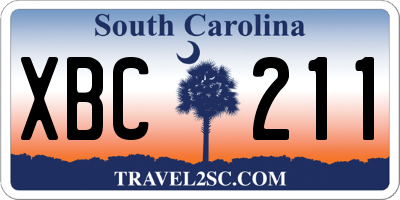 SC license plate XBC211