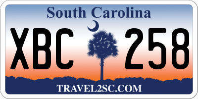 SC license plate XBC258