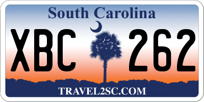 SC license plate XBC262