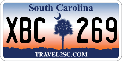 SC license plate XBC269