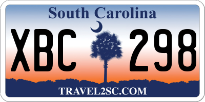 SC license plate XBC298