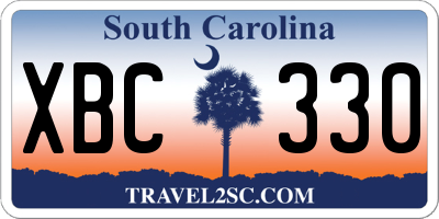 SC license plate XBC330