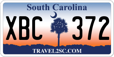 SC license plate XBC372