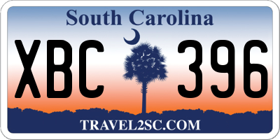 SC license plate XBC396