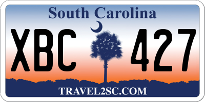 SC license plate XBC427