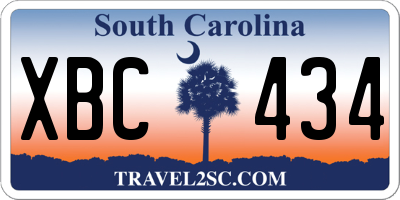 SC license plate XBC434