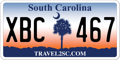SC license plate XBC467