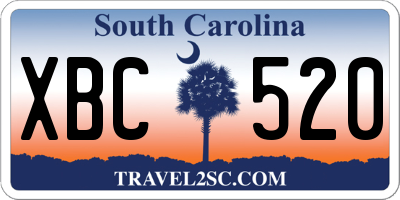 SC license plate XBC520