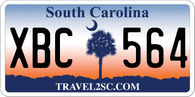 SC license plate XBC564