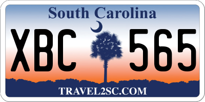 SC license plate XBC565