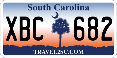 SC license plate XBC682