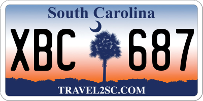 SC license plate XBC687