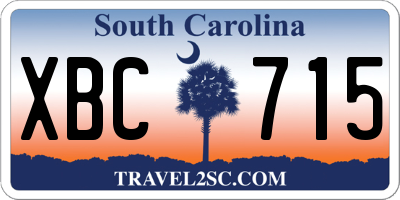 SC license plate XBC715