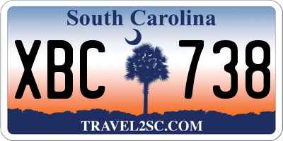 SC license plate XBC738