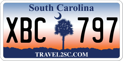 SC license plate XBC797