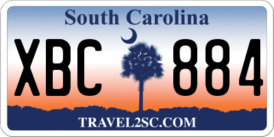 SC license plate XBC884