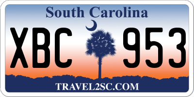 SC license plate XBC953