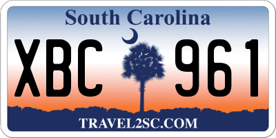 SC license plate XBC961