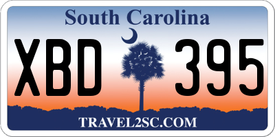 SC license plate XBD395