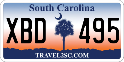 SC license plate XBD495