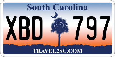 SC license plate XBD797