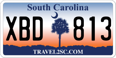 SC license plate XBD813