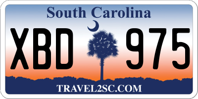 SC license plate XBD975